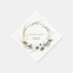 Möhippa Blommigt BOHO Utandning Anemon Rustit Pappersservett