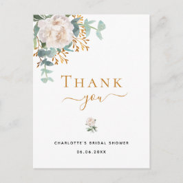 Möhippa blommigt eucalyptus greenery tack. vykort