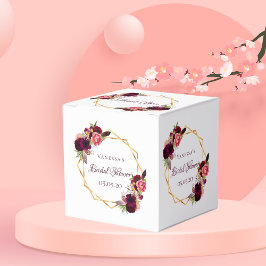 Möhippa blommor, burguny guld geometrisk presentaskar