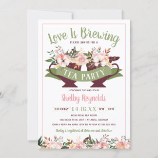 Möhippa Boho Tea Party-inbjudan Inbjudningar