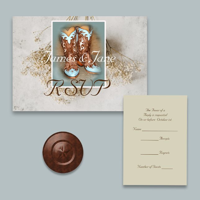 Möhippa Boot med torkat babyns andedräkt OSA Kort (Skapare uppladdad)