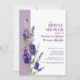 Möhippa Botanical Lavender Blommigt Lila Inbjudningar