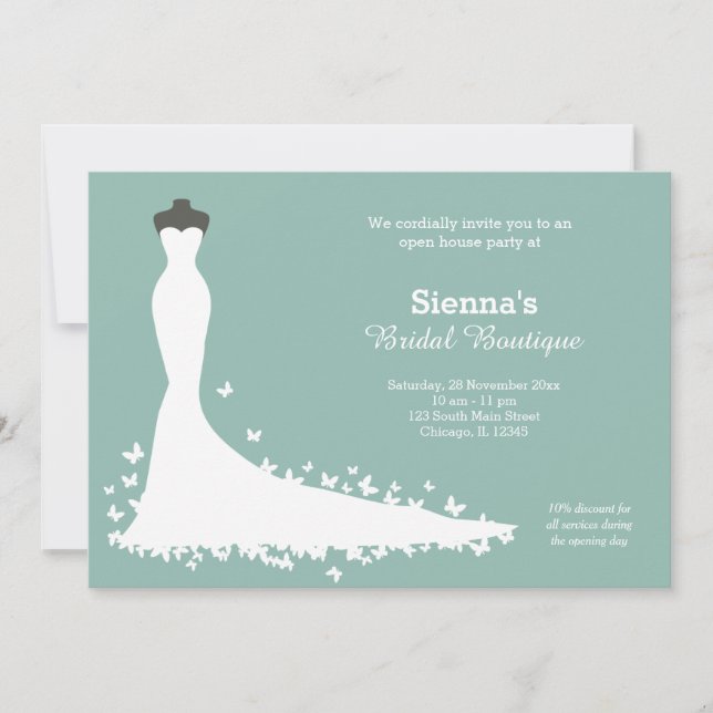 Möhippa Boutique - Välj din bakgrund färg Inbjudningar (Framsida)