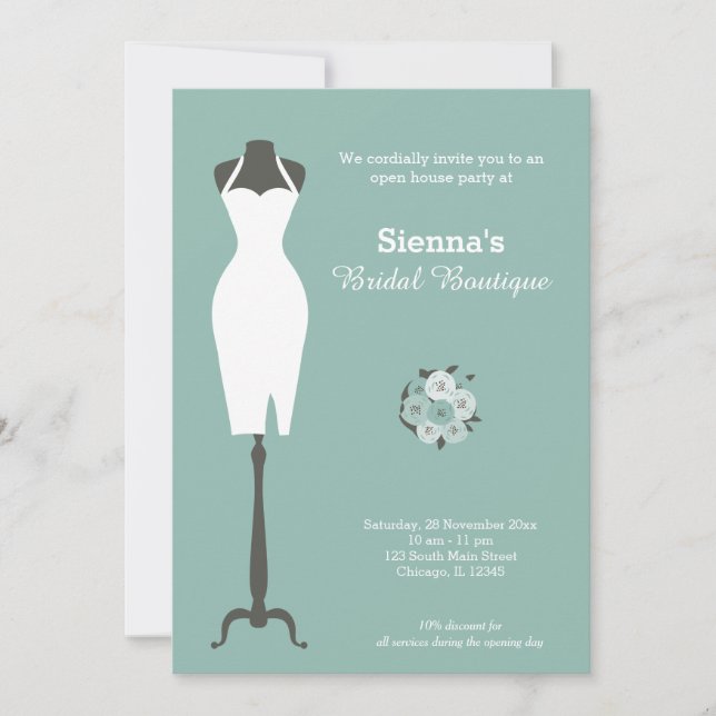 Möhippa Boutique - Välj din bakgrund färg Inbjudningar (Framsida)