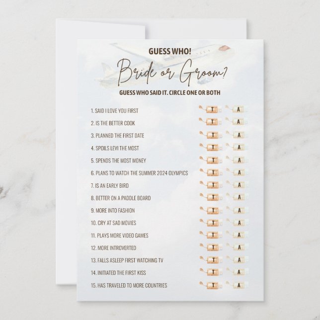 Möhippa - bricka och spel i rummen inbjudningar (Framsida)