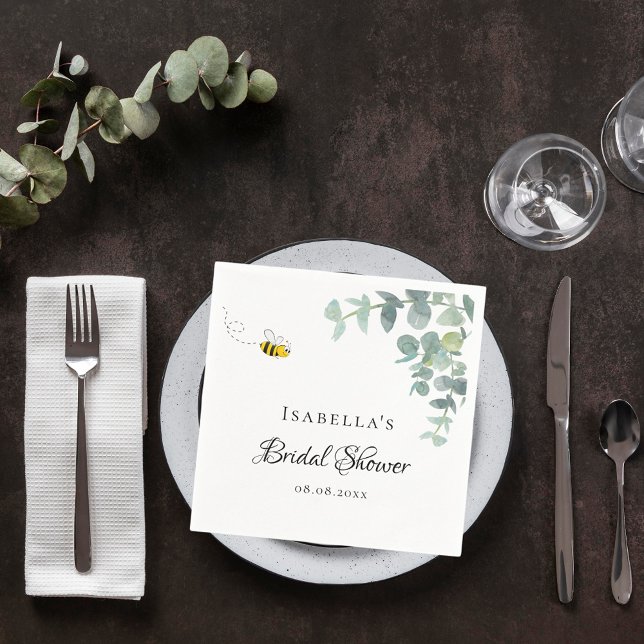 Möhippa bride to be eucaluptus script pappersservett (Skapare uppladdad)