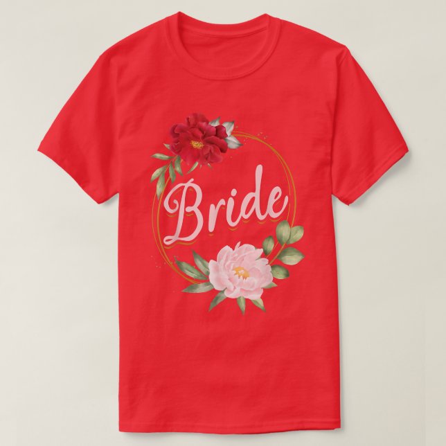 Möhippa Bröllop Bröllopsfest Blommig Br T Shirt (Design framsida)