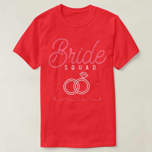 Möhippa Bröllop Brud Trupp Äktenskap Brud T Shirt (Design framsida)
