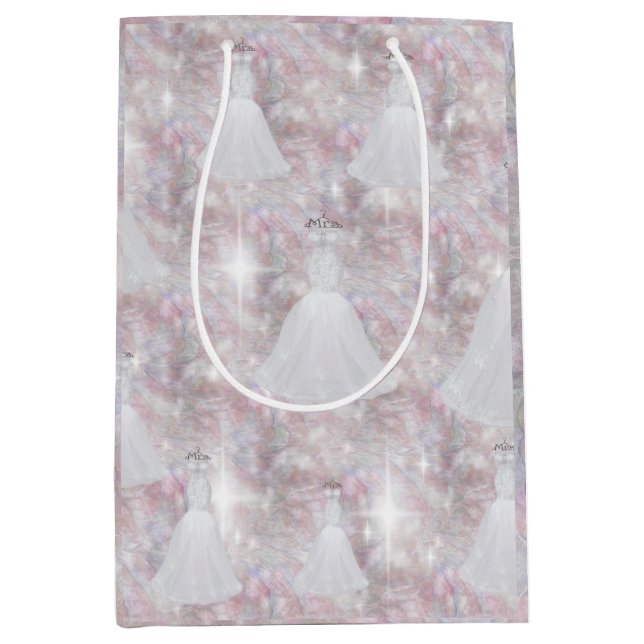 Möhippa Bröllop Dress Pastel Glitter Ljus (Framsidan)
