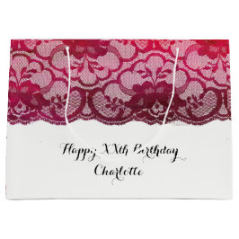 Möhippa Bröllop födelsedag Burgundy Ruby Rosa Snör