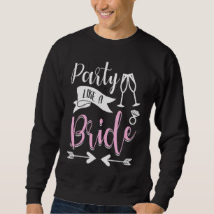 Möhippa Bröllop Gift Bachelor Brud Att Vara Brudtä Lång Ärmad Tröja