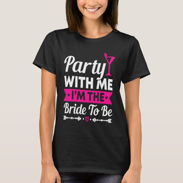 Möhippa Bröllop Gift Bachelor Brud Att Vara Brudtä T Shirt (Framsida)