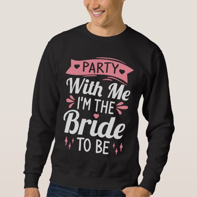 Möhippa Bröllop Gift Bachelor Brud Att Vara Lång Ärmad Tröja (Framsida)