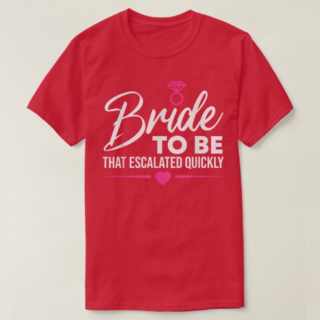 Möhippa Bröllop Gift Brud Bakbrud Brud-till-Blivan T Shirt (Design framsida)