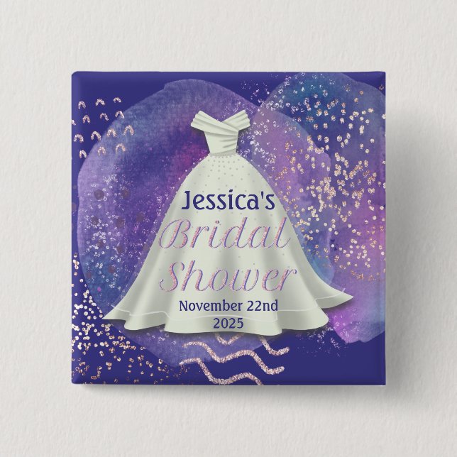 Möhippa Bröllop Gown Lila & Ro Guld Glam Glam Knapp (Framsida)