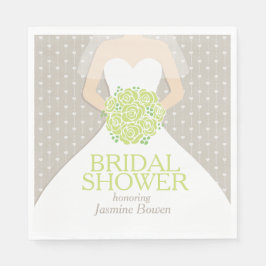 Möhippa bröllop klänning grönt ro blöjor pappersservett