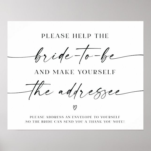 Möhippa Bröllop kuvert Adress Poster (Framsidan)