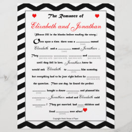 Möhippa Bröllop Libs Game - Chevron