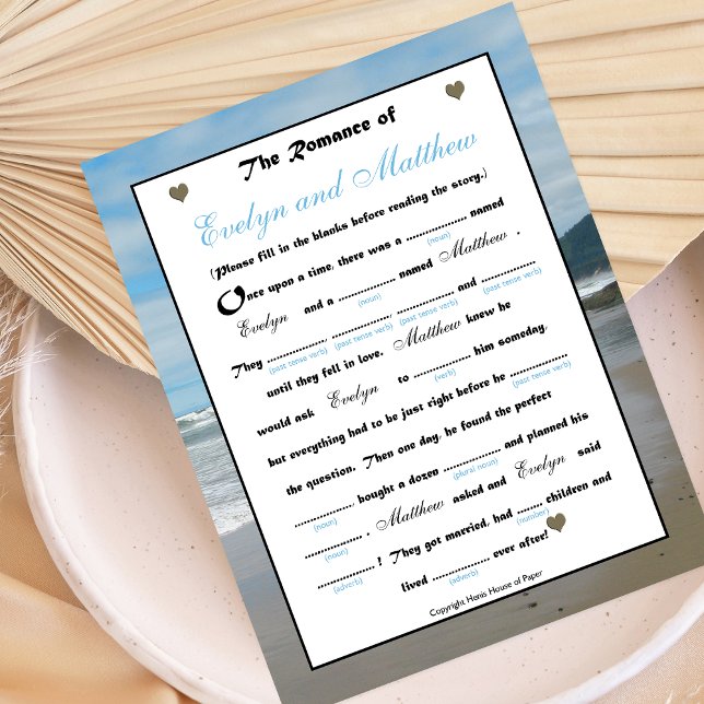 Möhippa Bröllop Libs-spelet - Beach (Skapare uppladdad)