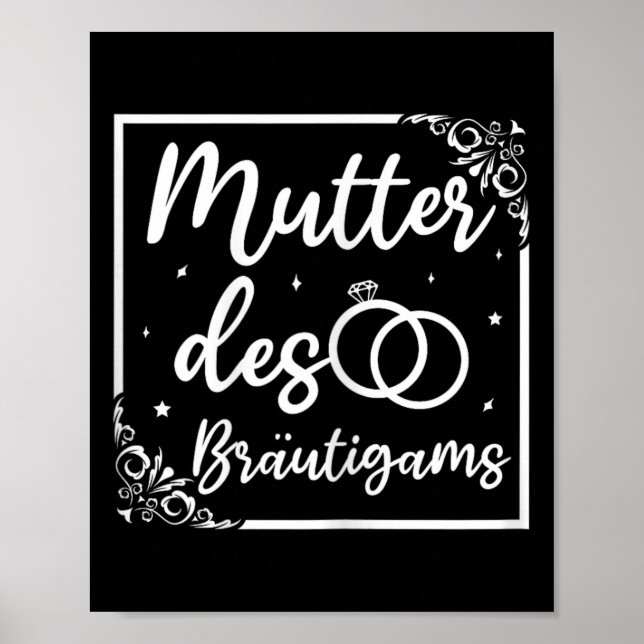Möhippa Bröllop Morsa Mor i Groom Poster (Framsidan)