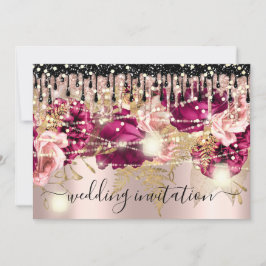 Möhippa Bröllop Ro Drip Rosa Marsala Ro Ljus Inbjudningar