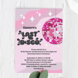 Möhippa & Bröllopsfest Groovy Sista Disco Inbjudningar