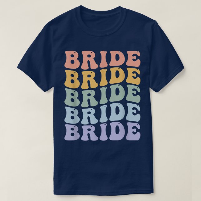 Möhippa Brud Brudtärnor Kvinnor Groovy  T Shirt (Design framsida)