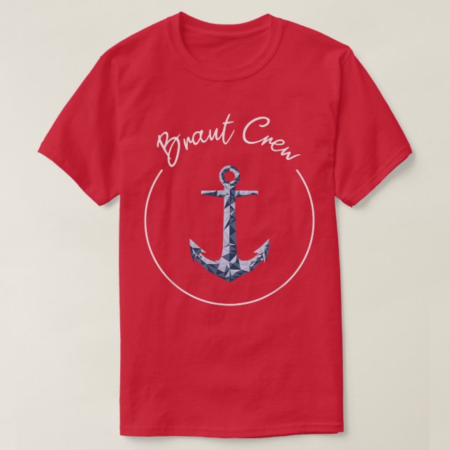 Möhippa Brudgäng Marinblå Ankare  T Shirt (Design framsida)