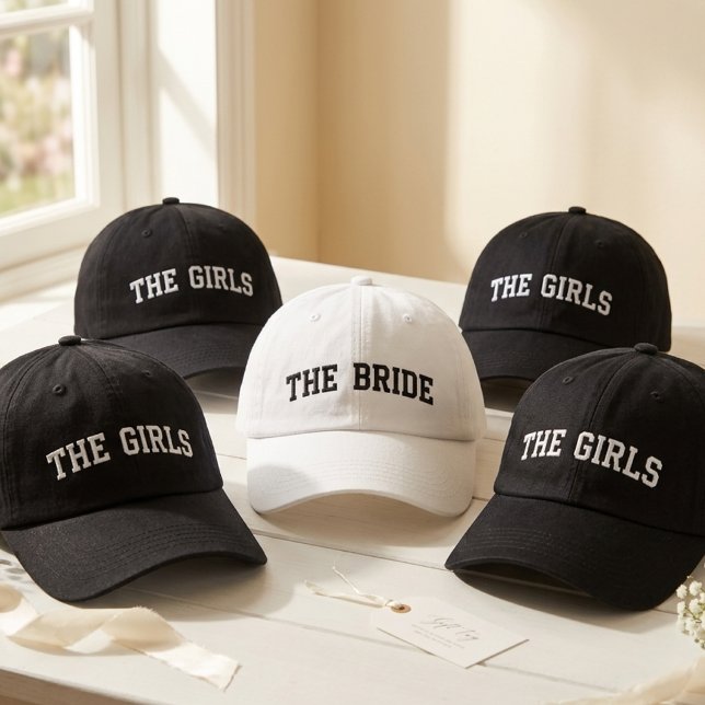 Möhippa | Brudgängets anpassade manus Broderad Keps (Bride Tribe Baseball Cap, Bridal Shower Present, Maid of Honor Gift, Trendy Bachelorette Party Gift)