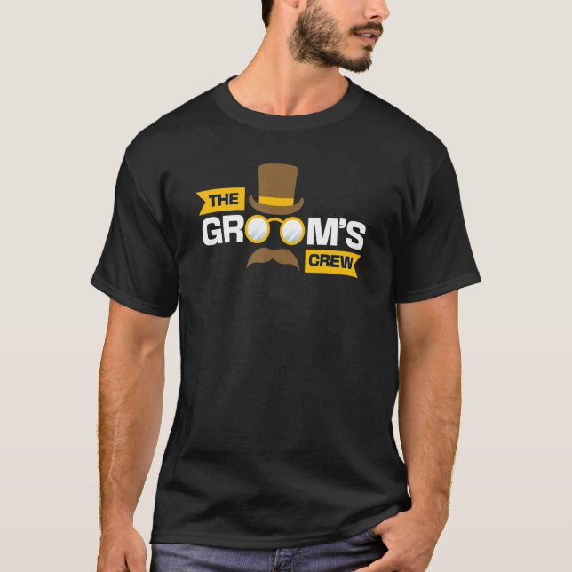 Möhippa Brudgum Crew Svinbröllop Män T Shirt (Framsida)