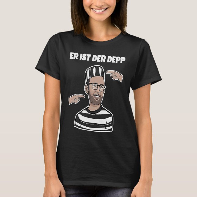 Möhippa Brudgum Han är den Depp Män T Shirt (Framsida)