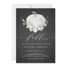 Möhippa Brunch av vit Pumpkin Rustic Chalkboard Fa