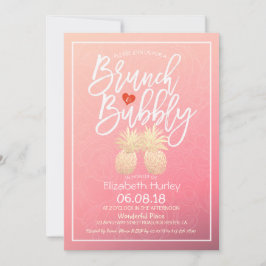 Möhippa Brunch Bubly Guld Pineapple par Inbjudningar