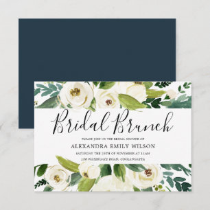 Möhippa Brunch, Grönten för Vita blommor Inbjudningar
