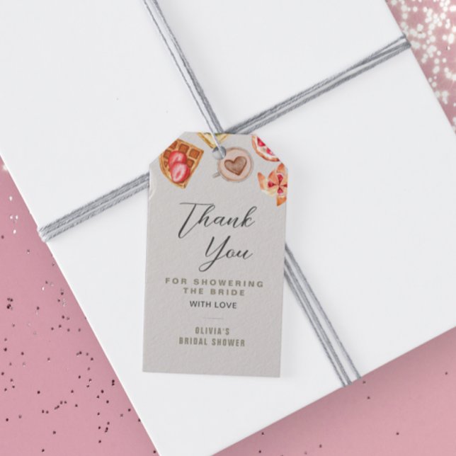 Möhippa Brunch Illustrations Grayish Tack Presentetikett (Skapare uppladdad)