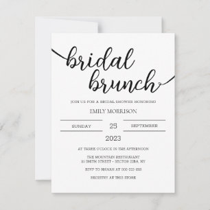Möhippa Brunch-inbjudan Boho Inbjudningar