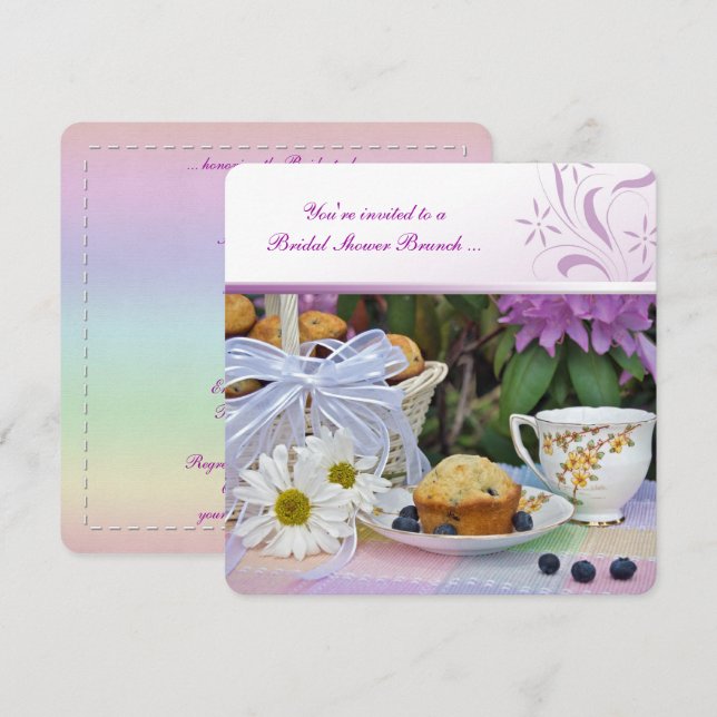 Möhippa Brunch Inbjudningar (Fram/baksida)