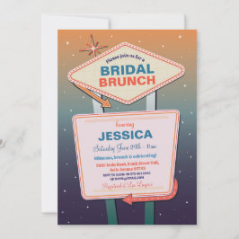 Möhippa Brunch Las Vegas Party Bachelorette Shower Inbjudningar