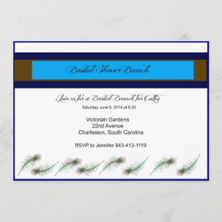 Möhippa Brunch Peacock Inbjudan