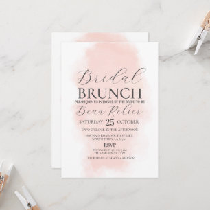 Möhippa Brunch Shower Bachelorette Watercolor Peac Inbjudningar