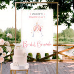 Möhippa Brunch Watercolor  Välkomstskylt Poster<br><div class="desc">Den vackra  perfekten för  champagne är perfekt för en romantisk möhippa! Du kan enkelt anpassa den.</div>