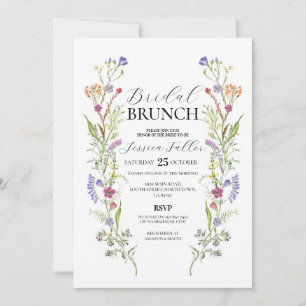 Möhippa Brunch WildblommBlommigt Ditsy Inbjudningar