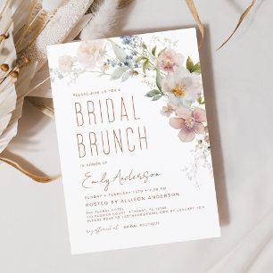Möhippa Brunch WildblommBoho Elegant Shower Inbjudningar