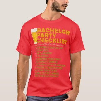 Möhippa Checklista Bröllopssällskap Roligt Bröllop T Shirt