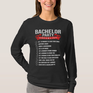 Möhippa Checklista För Bröllopsfest Mäns G T Shirt