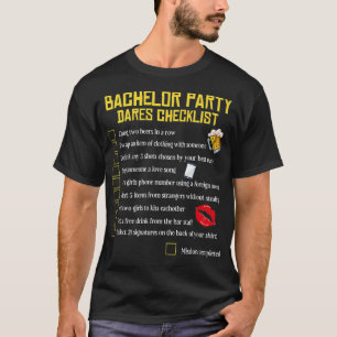 Möhippa Checklista Roligt Brud Och Brudgum T Shirt