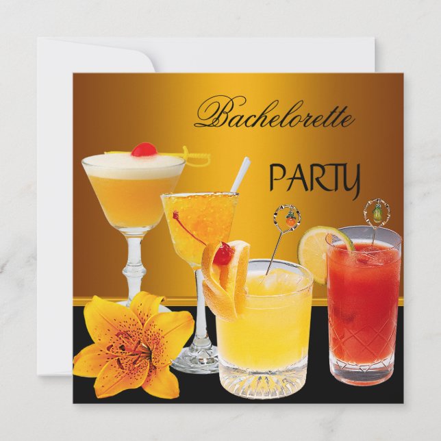 Möhippa cocktails drinkar inbjudningar (Framsida)