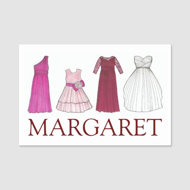 Möhippa Consultant Shop Gown Bröllop Dress Boutiqu Namnbricka (Framsida)