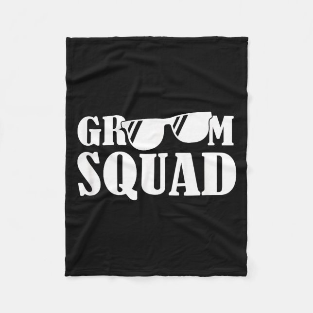 Möhippa Crew Groomer Bröllop Brudgumme Rolig Fleecefilt (Framsidan)