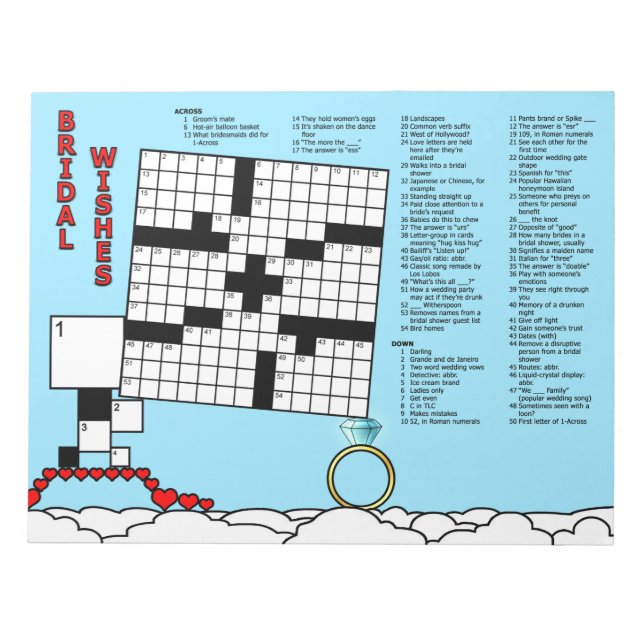 Möhippa Crossword Game Bok (13x13 Grid) Anteckningsblock (Framsida)